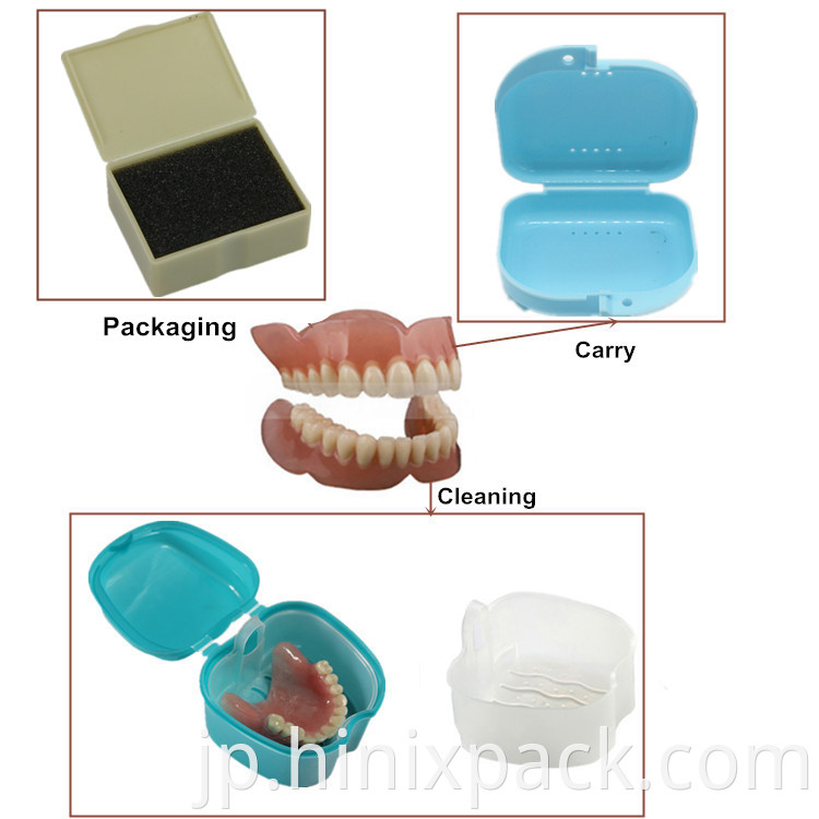 Night Guard Plastic Denture Box Retainer CaseWith Hole